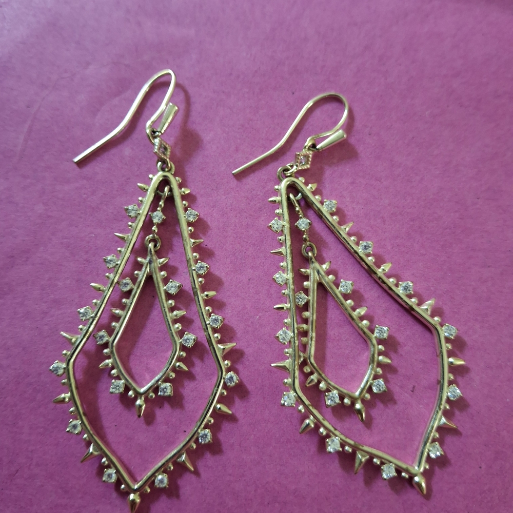 Kendra Scott Gold and Silver Geometric Earrings